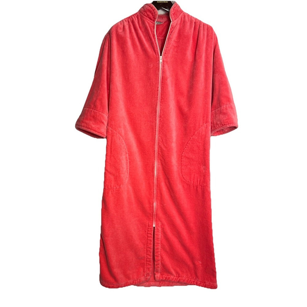 VTG Cypress 100% Cotton Women's Thick Terry Cloth Robe Sz M Made In Brazil Pink